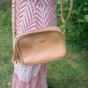 Joy and Iman Beige Bag